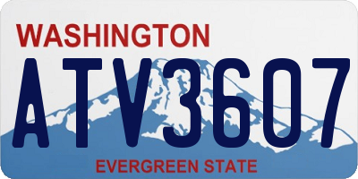 WA license plate ATV3607