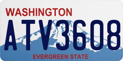 WA license plate ATV3608