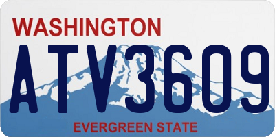 WA license plate ATV3609