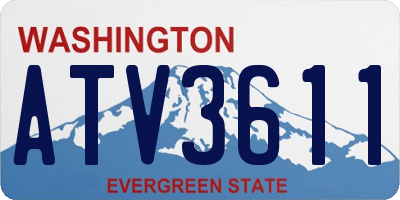 WA license plate ATV3611
