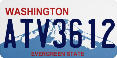 WA license plate ATV3612