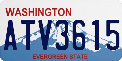 WA license plate ATV3615