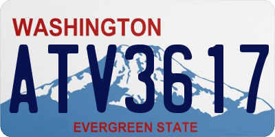 WA license plate ATV3617