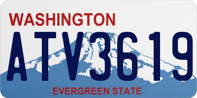 WA license plate ATV3619