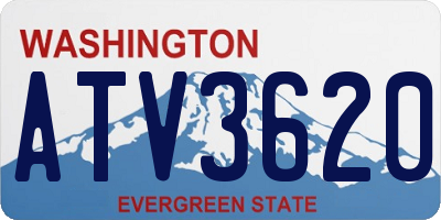 WA license plate ATV3620