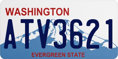 WA license plate ATV3621