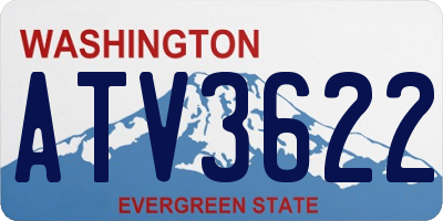 WA license plate ATV3622