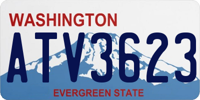 WA license plate ATV3623