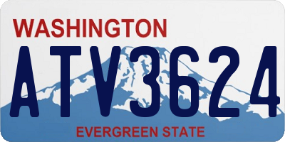 WA license plate ATV3624