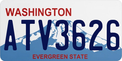 WA license plate ATV3626