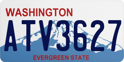 WA license plate ATV3627