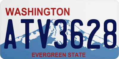 WA license plate ATV3628