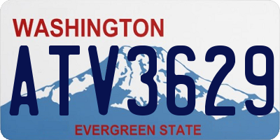 WA license plate ATV3629