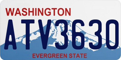 WA license plate ATV3630