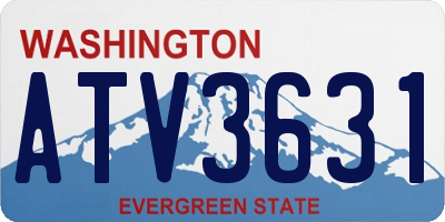 WA license plate ATV3631