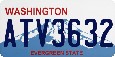 WA license plate ATV3632