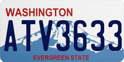 WA license plate ATV3633