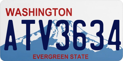 WA license plate ATV3634