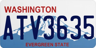 WA license plate ATV3635