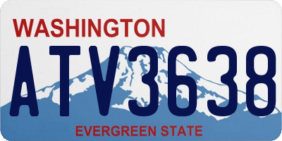 WA license plate ATV3638