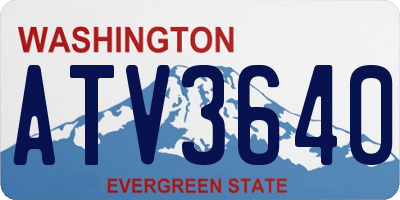 WA license plate ATV3640