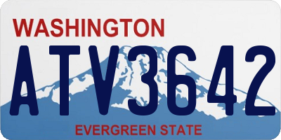 WA license plate ATV3642