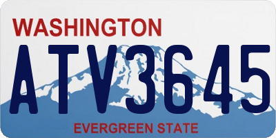 WA license plate ATV3645