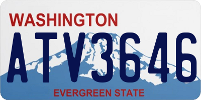 WA license plate ATV3646