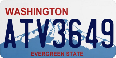 WA license plate ATV3649