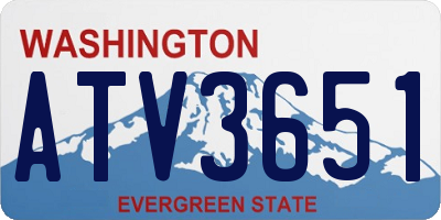 WA license plate ATV3651