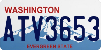 WA license plate ATV3653