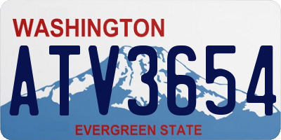 WA license plate ATV3654