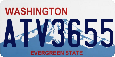 WA license plate ATV3655