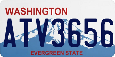 WA license plate ATV3656