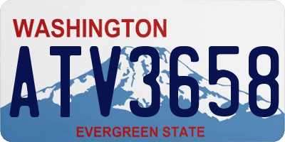 WA license plate ATV3658