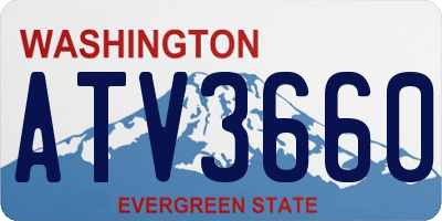 WA license plate ATV3660