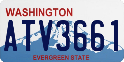 WA license plate ATV3661