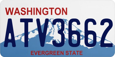 WA license plate ATV3662
