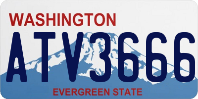 WA license plate ATV3666