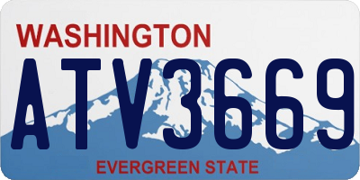 WA license plate ATV3669
