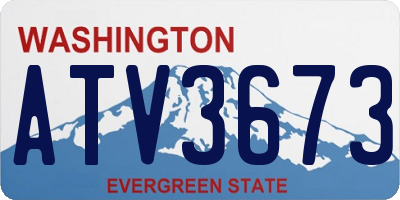 WA license plate ATV3673