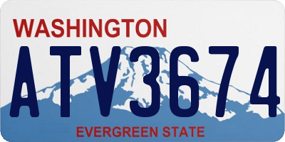 WA license plate ATV3674