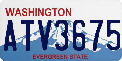 WA license plate ATV3675