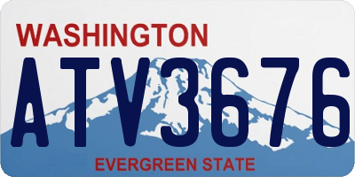 WA license plate ATV3676