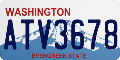 WA license plate ATV3678
