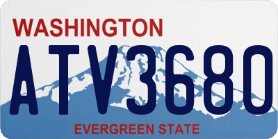WA license plate ATV3680