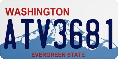 WA license plate ATV3681