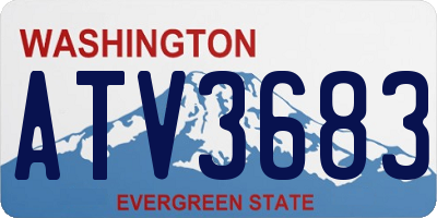 WA license plate ATV3683