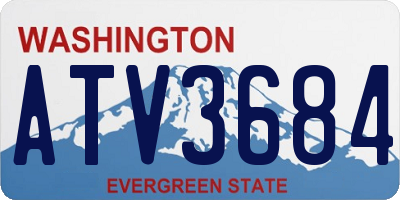 WA license plate ATV3684