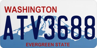 WA license plate ATV3688